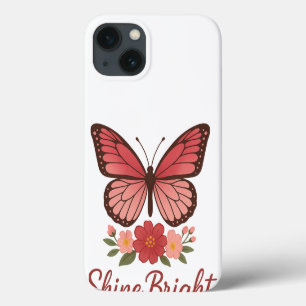 Case-Mate iPhone Case Citation de papillon et de fleurs esthétique - iPh