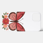 Coques Case-Mate iPhone Citation de papillon et de fleurs esthétique - iPh (Verso (horizontal))