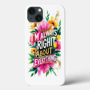 Case-Mate iPhone Case Citation de sarcasme à fleurs printanières