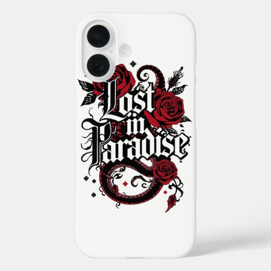 Coques Case-Mate iPhone Citation de style tatouage romantique foncé (Verso)