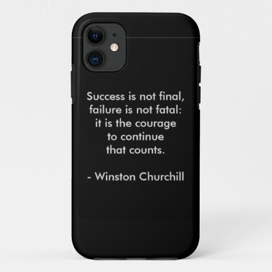 Coques Case-Mate iPhone Citation de Winston Churchill ; succès (Dos)