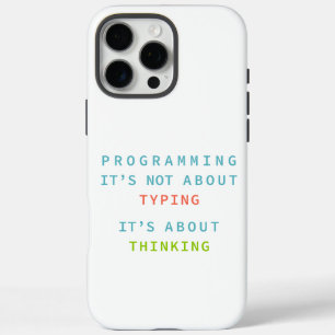 Coques iPhone 16 Pro Max Citation Développeur Code Logique de Programmation