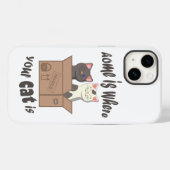 Coques Case-Mate iPhone Citation drôle Accueil est où est votre chat (Verso (horizontal))