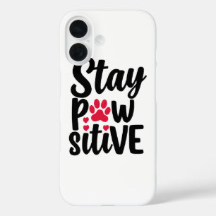 Coques iPhone 16 Citation drôle d'empreinte de patte d'animal de co