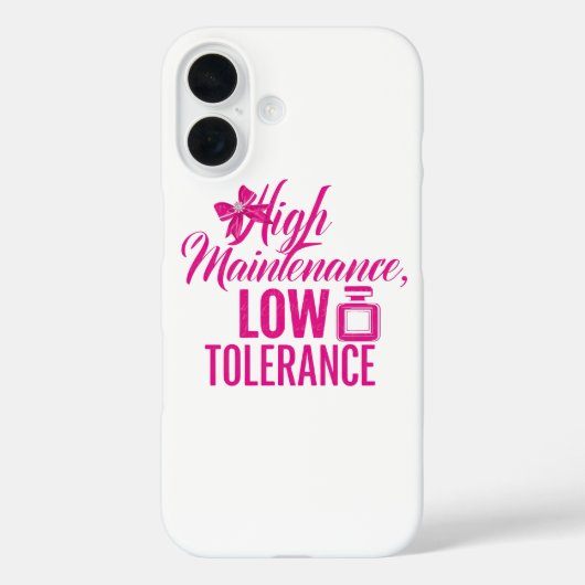 Coques Case-Mate iPhone Citation drôle et rose pour fille avec attitude (Verso)