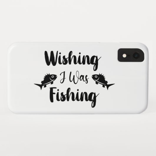 Coques Case-Mate iPhone Citation drôle sur le souhait de pêcher (Dos (Horizontal))