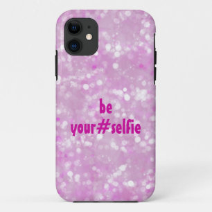 Coque Case-Mate Pour iPhone Citation du hashtag Girly Pink Be Yself Selfie