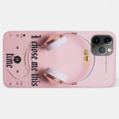 Coques Case-Mate iPhone Citation esthétique rose moderne que j'ai choisie (Dos (Horizontal))