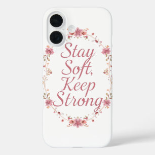Coques iPhone 16 Citation Féminine Inspirante de Force