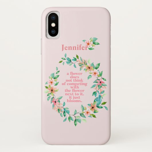 Coques Case-Mate iPhone Citation Fleur Tropicale Couronne Florale (Dos)