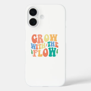 Coques iPhone 16 Citation Inspirante Vintage Colorée "Grandir"