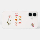 Coques Case-Mate iPhone Citation Inspiration Abeille Rose Boho (Verso (horizontal))