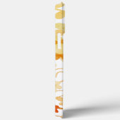 Coques Case-Mate iPhone Citation Moderne Orange Floral Personnalisable (Verso / Droite)