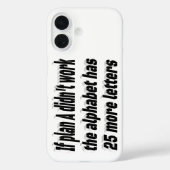 Coques Case-Mate iPhone Citation motivante Plan A (Verso)
