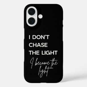 Coques iPhone 16 Citation Motivante sur Fond Noir