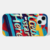 Coques Case-Mate iPhone "Citation Motivationnelle Art Mur" (Verso (horizontal))