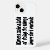 Coques Case-Mate iPhone Citation Motivationnelle des gagnants perdants (Verso)
