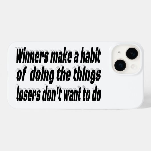 Coques Case-Mate iPhone Citation Motivationnelle des gagnants perdants (Verso (horizontal))