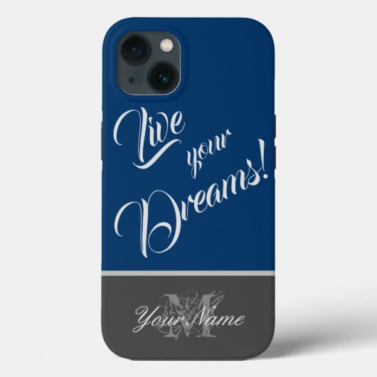 Coques Case-Mate iPhone Citation motivationnelle : Vivez vos rêves ! (Verso)