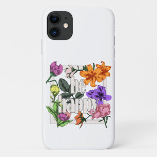 Case-Mate iPhone Case Citation positive Be Happy and garden flowers