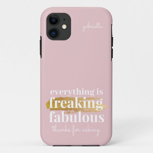 Coques Case-Mate iPhone Citation sarcastique rose (Dos)