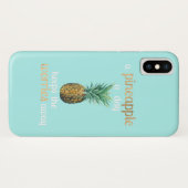 Coques Case-Mate iPhone Citation sur la vie de l'ananas (Dos (Horizontal))