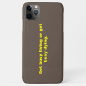 Coques Case-Mate iPhone Citations Marron Et Jaune Petit Texte Design (Dos)