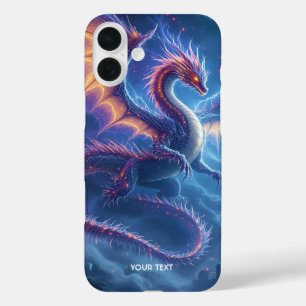 Coques iPhone 16 Plus Cité fantastique du dragon bleu mignon