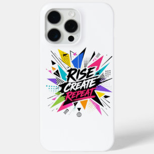 Coque iPhone 15 Pro Max Citer Créer Répéter Citation Motivationnelle Inspi