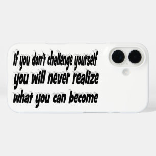 Coques iPhone 16 Citez-vous un défi Citation motivationnelle