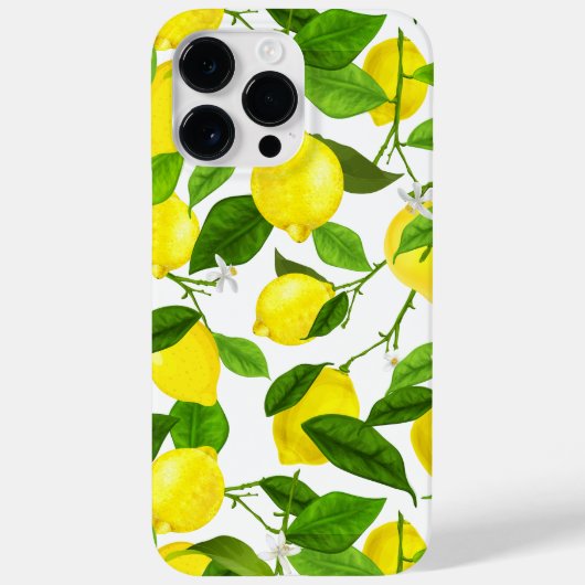 Coques Case-Mate iPhone Citron à l'aquarelle (Verso)