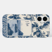 Coques Case-Mate iPhone Citron bleu personnalisé (Verso (horizontal))