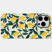 Coques Case-Mate iPhone Citron jaune vif à motif (Verso (horizontal))