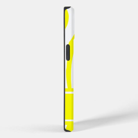 Coques Case-Mate iPhone Citron jaune zèbre Imprimer avec monogramme (Verso / Droite)