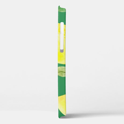 Coques Case-Mate iPhone citron, motif d'aquarelle, arrière - plan, fruit,  (Verso / Gauche)