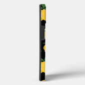 Coques Case-Mate iPhone Citron Motif Fruit Rétro Jaune sur Noir (Verso / Droite)