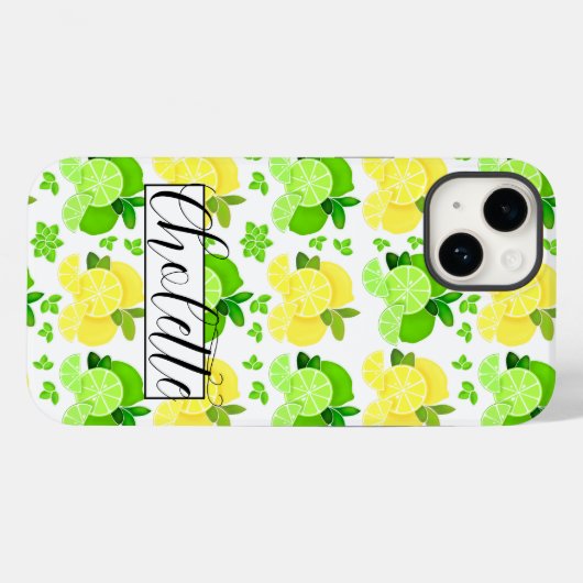 Coques Case-Mate iPhone Citron vert fruit jaune citron (Verso (horizontal))