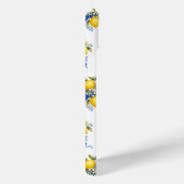 Coques Case-Mate iPhone Citrons à l'aquarelle avec monogramme de fleurs bl (Verso / Droite)