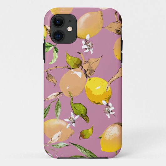 Coques Case-Mate iPhone citrons aquarelle 24 (Dos)