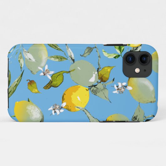 Coques Case-Mate iPhone citrons aquarelle 26 (Dos (Horizontal))