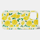 Coques Case-Mate iPhone citrons d'aquarelle - jaune et vert (Verso (horizontal))