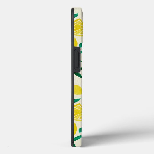 Coques Case-Mate iPhone citrons d'aquarelle - jaune et vert (Verso / Droite)