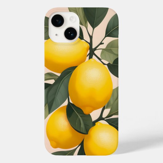 Coques Case-Mate iPhone Citrons d'or sur vert (Verso)