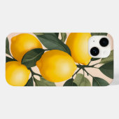 Coques Case-Mate iPhone Citrons d'or sur vert (Verso (horizontal))