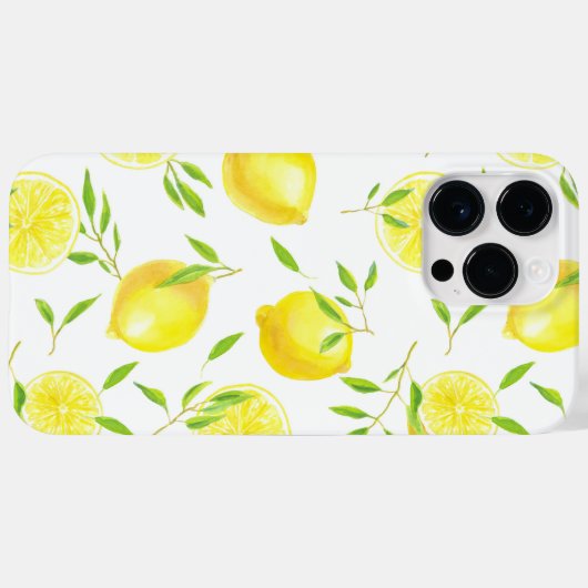 Coques Case-Mate iPhone Citrons et feuilles (Verso (horizontal))