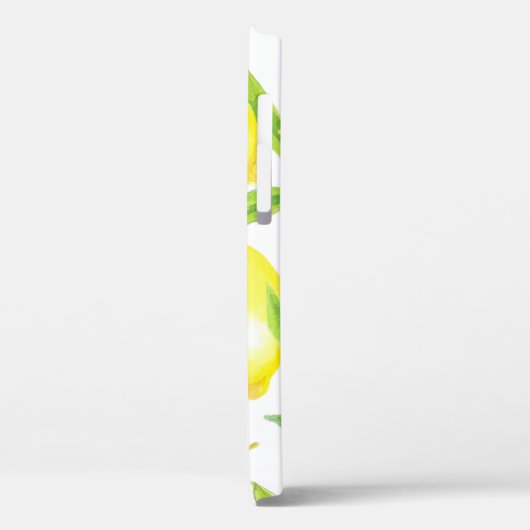 Coques Case-Mate iPhone citrons et feuilles d'aquarelle : motif. (Verso / Gauche)