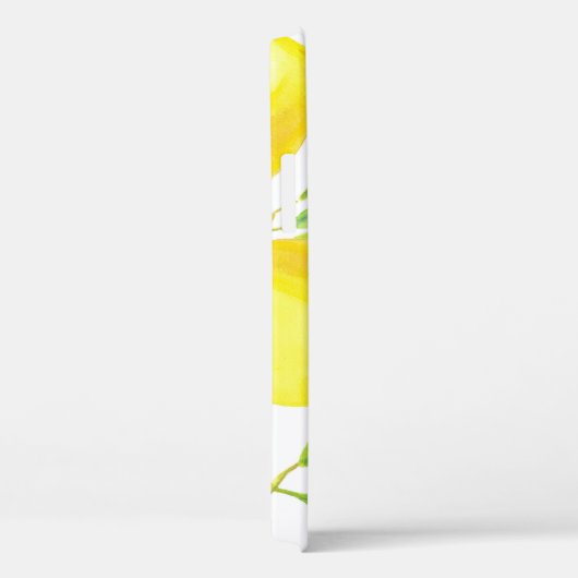 Coques Case-Mate iPhone citrons et feuilles d'aquarelle : motif. (Verso / Droite)