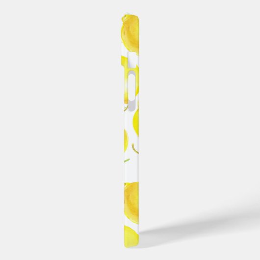 Coques Case-Mate iPhone Citrons et motif feuille (Verso / Gauche)