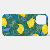 Coques Case-Mate iPhone Citrons, feuille : motif tropical d'agrumes. (Verso (horizontal))