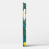 Coques Case-Mate iPhone Citrons, feuille : motif tropical d'agrumes. (Verso / Gauche)
